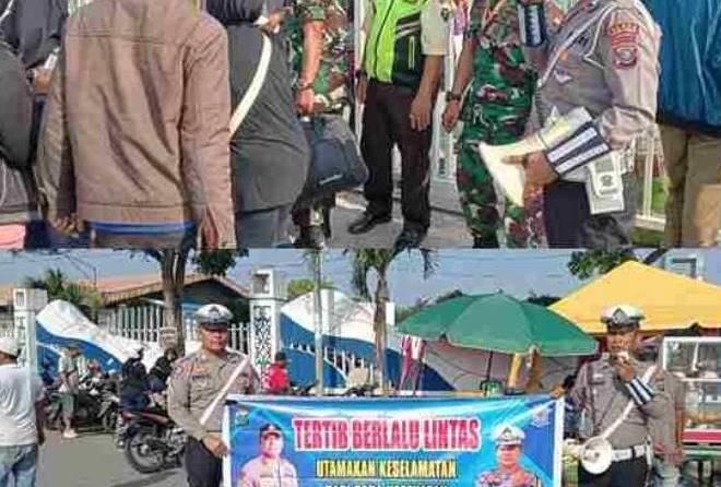 Satlantas Polres Pelabuhan Belawan Gelar Sosialisasi Kamseltibcar Lantas di Dermaga Bandar Deli