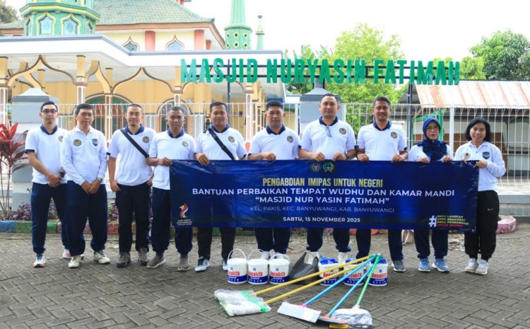  Pengabdian Imipas untuk Negeri, Lapas Banyuwangi Bantu Perbaikan Tempat Wudu Masjid