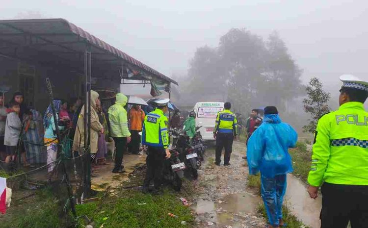  Pencarian Korban Longsor Panggugunan Dihentikan Sementara, Personel Polres Humbahas Tetap Siaga di Lokasi 