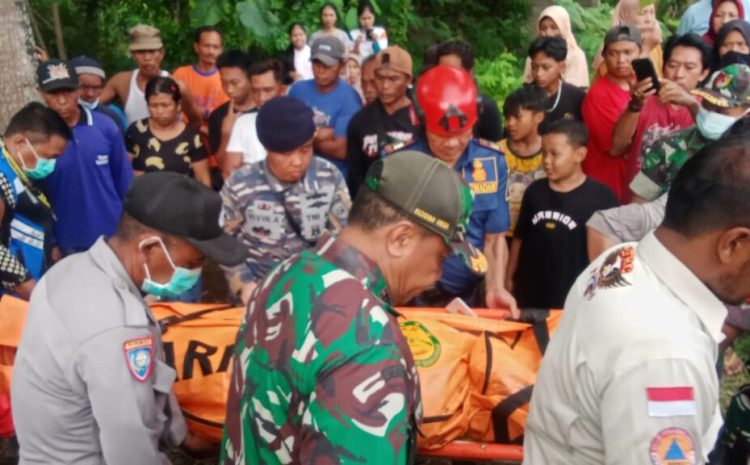  Diduga Terseret Arus Sungai Badeng,Korban Hilang Lima Hari  Akhirnya Ditemukan Terjepit Batu Padas 