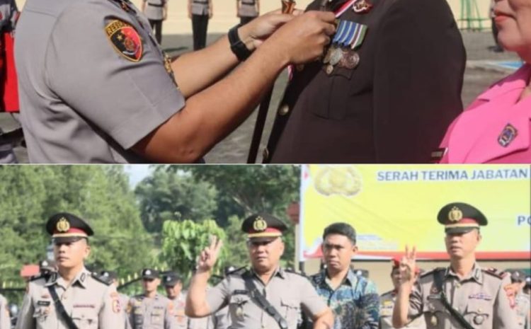  Kapolres Toraja Utara Pimpin Sertijab dan  Pelantikan Wisuda Purna Bakti di  Mapolres Toraja Utara 