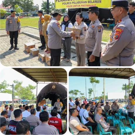  Wakapolda Sumut Tinjau Posko Pengungsian dan Berikan Arahan Kepada Personel di Belawan 