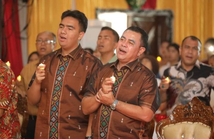 Kapolda Sumut Hadiri Perayaan Natal Polda Sumut 2025 di Gereja Oikumene Mapolda 