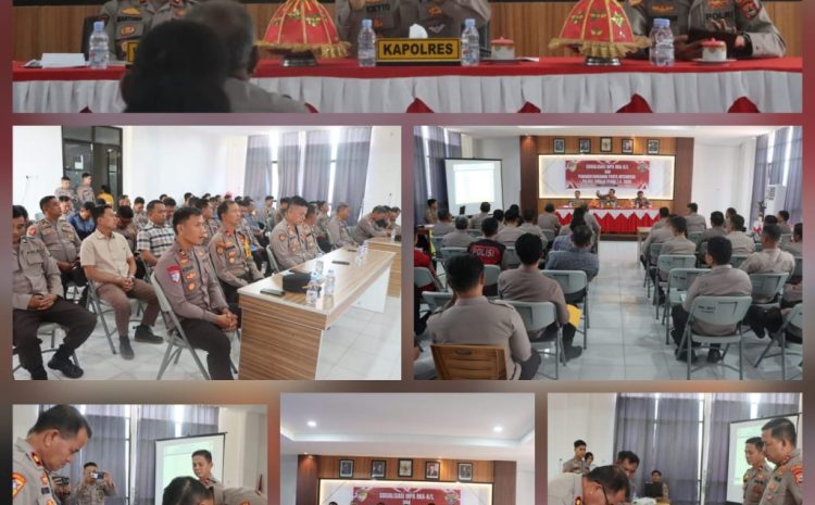 Polres Toraja Utara Gelar Sosialisasi DIPA/RKA-KL TA 2026 dan Penandatanganan Pakta Integritas