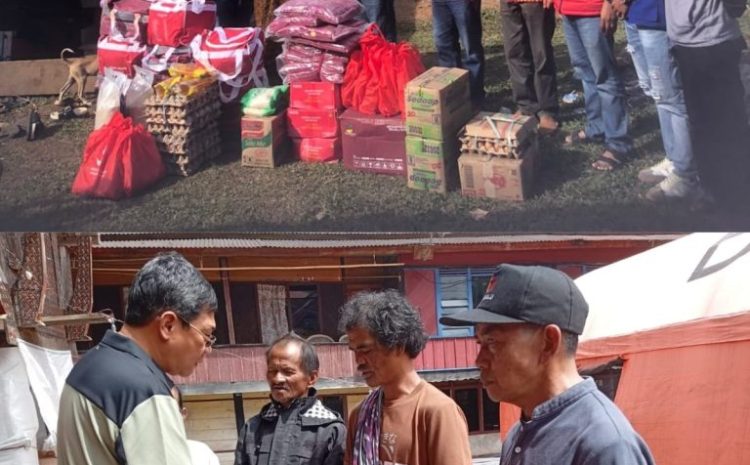 Bupati Toraja Utara Frederik Viktor Palimbong, Mengunjungi dan Memberikan Bantuan Kepada Korban Terdampak Kebakaran 
