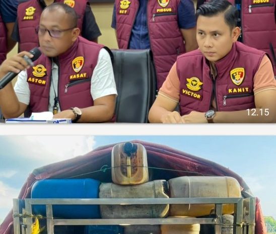 Polres OKU Selatan Gagalkan Peredaran 4,5 Ton Pertalite Oplosan.