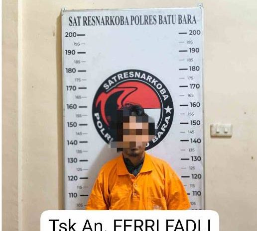 Satres Narkoba Batu Bara Gerebek 2 Lokasi, Amankan Feri Fadly dan 5 Paket Sabu 