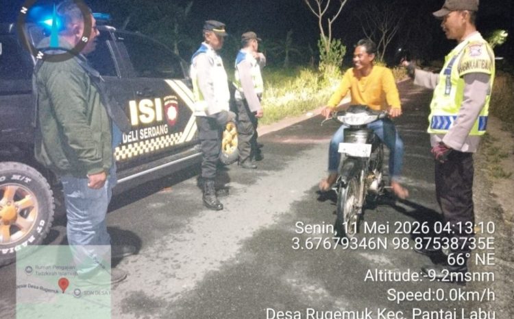  Patroli Blue Light Polresta Deli Serdang Sisir Jalur Rawan Kriminalitas