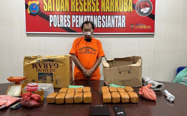  Satresnarkoba Polres Pematangsiantar Ungkap Peredaran Ganja 7 Kg, 1 Tersangka Ditangkap
