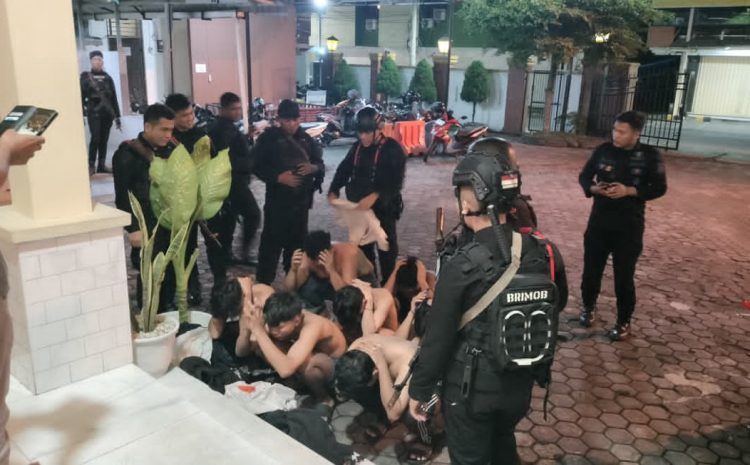 Brimob Sumut Bertindak Tegas.!, Gagalkan Aktivitas Balap Liar Amankan 18 Pemuda dan 12 Sepeda Motor di Kota Medan