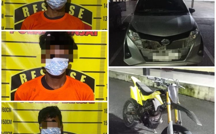  Penjahat Jalanan Begal Modus Baru, 3 Pelaku Berhasil Diringkus Tim Cobra Polres Binjai