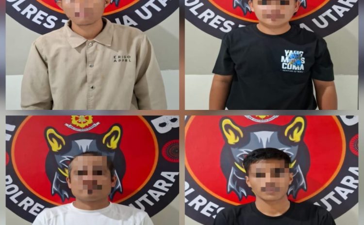 Tim Resmob Polres Toraja Utara Kembali Amankan 4 Pria Terduga Pelaku Judi Adu Kerbau