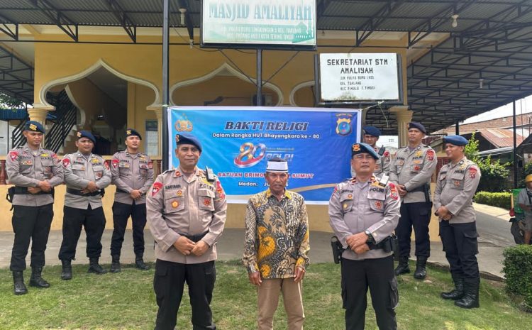 Dari Tebing Tinggi, Pematangsiantar hingga Tanjung Balai, Yon B Pelopor Sat Brimob Polda Sumut Bakti Religi Sambut HUT Bhayangkara ke-80