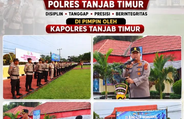  Pimpin Apel Pagi,Kapolres Tanjab Timur Tekankan Disiplin dan Tingkatkan Kinerja Personel 