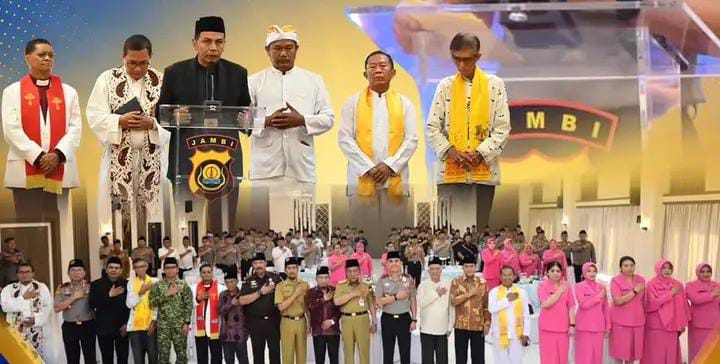 Peringati HUT Bhayangkara Ke-80, Polda Jambi Gelar Doa Bersama Lintas Agama