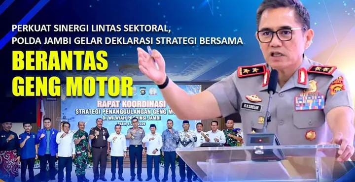  Polda Jambi Gelar Rapat Koordinasi Strategi Penanggulangan Geng Motor bersama Forkopimda 