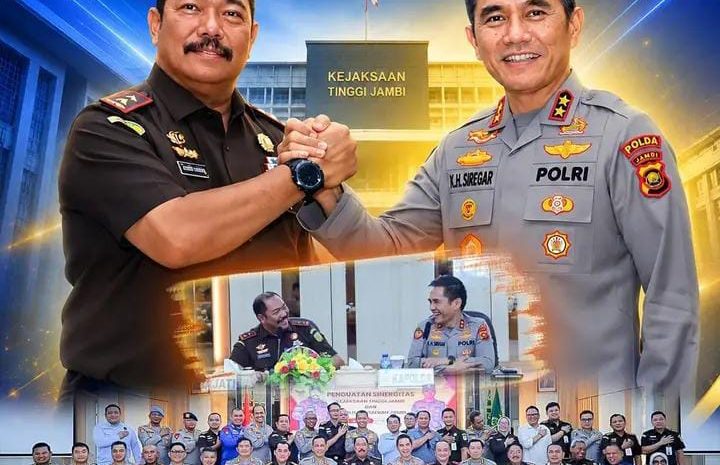 Perkuat Sinergitas Penegakan Hukum untuk Masyarakat,Kapolda Jambi beserta Jajaran Kunjungi Kantor Kejaksaan Tinggi Provinsi Jambi