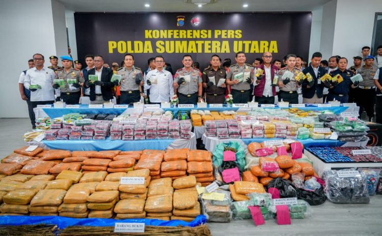  Polda Sumut Bongkar 3.865 Kasus Narkoba dalam Enam Bulan, Sita 5,3 Ton Barang Bukti