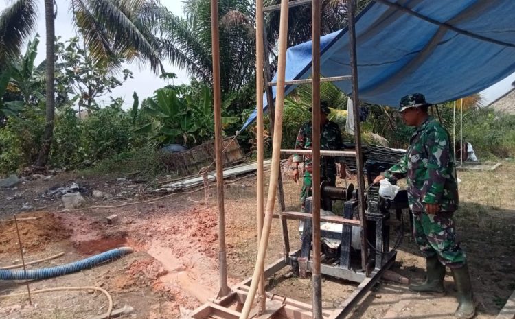  Pengeboran Sumur Bor Sasaran 3 TMMD Ke-129 Kodim 0418/Palembang Rampung,Dilanjutkan Tahap Finishing