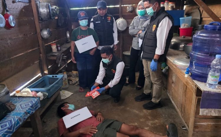  Polres Morowali Utara,Gelar 11 Adegan Peragakan Kasus Pembunuhan dalam Rekonstruksi Penembakan di Desa Era