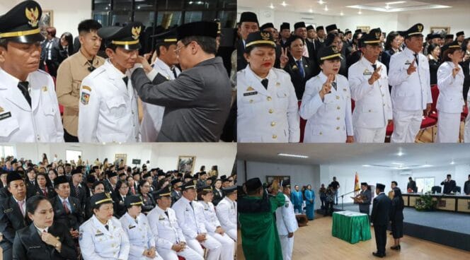 Bupati Toraja Utara  Frederik Viktor Palimbong Lantik Kabid dan Camat di Lingkup Pemkab