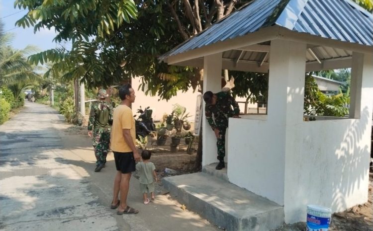  Memasuki Hari ke-18 TMMD ke-129,Satgas Kodim 0418/Palembang Lanjutkan Pembangunan Pos Kamling