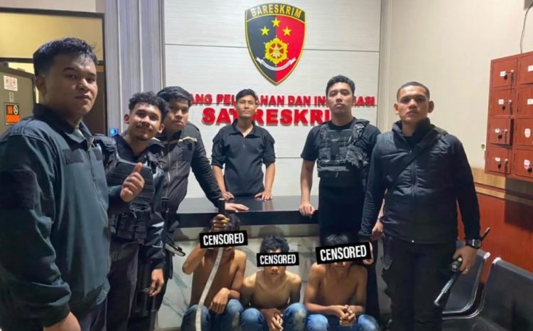  Team Macan Polres Pelabuhan Belawan Amankan 3 Anggota Geng Motor di Marelan Pasar 9