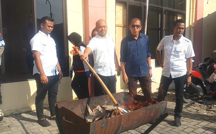  1,2 Kg Sabu Dimusnahkan Polresta Deli Serdang,Tiga Tersangka Gagal Edarkan Ribuan Dosis Narkoba