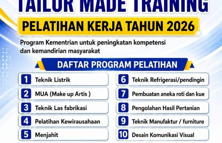  Tingkatkan SDM Generasi Muda Berkualitas dan Siap Kerja,Bupati Aceh Tamiang Gelar Pelatihan Skema Tailor Made Training (TMT) Tahun 2026