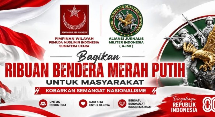  Kobarkan Semangat Nasionalisme,AJMI dan PW Pemuda Muslimin Sumut Akan Bagikan Ribuan Bendera Merah Putih kepada Masyarakat