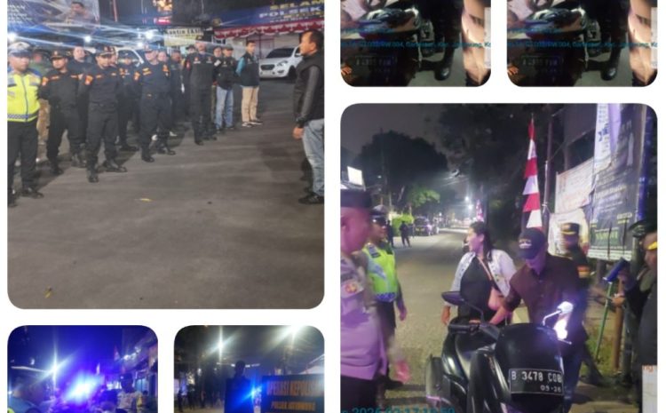  Antisipasi Tawuran dan Gangguan Kamtibmas,Polsek Jatiuwung Gelar Razia Stasioner Patroli Mobile pada Malam Hari