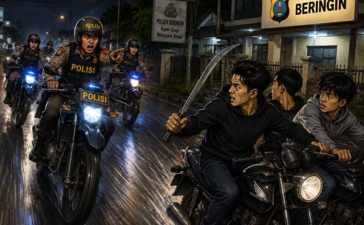  Diduga Kawanan Geng Motor Bersenjata,Polsek Beringin Amankan 3 Orang Remaja