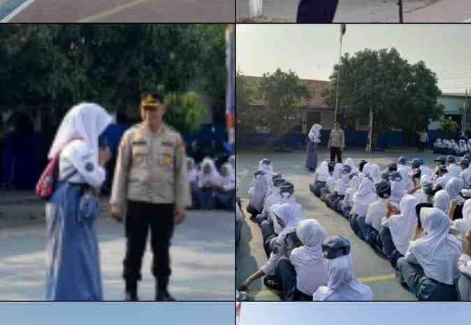  Kapolsek Batuceper Jadi Pembina Upacara di SMK YP Karya Bangsa Kelurahan Batu Jaya
