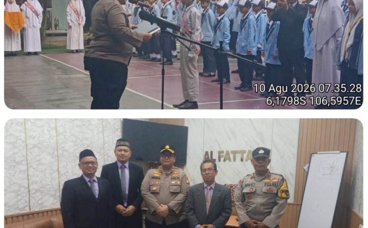  Cegah Tawuran dan Bullying,Kapolsek Jatiuwung Jadi Irup Upacara di Sekolah Al-Fattaah