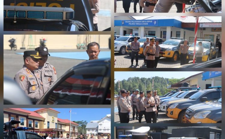  Pastikan Kesiapan Operasional,Kapolres Toraja Utara Cek Langsung Kelayakan Kendaraan Dinas