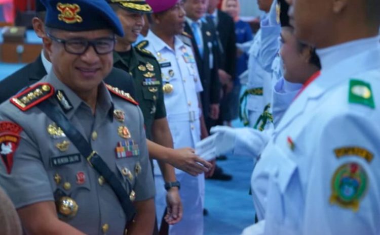  Dansat Brimob Polda Sumut Hadiri Pengukuhan Paskibraka Sumut 2026, Apresiasi Generasi Tangguh Penjaga Merah Putih