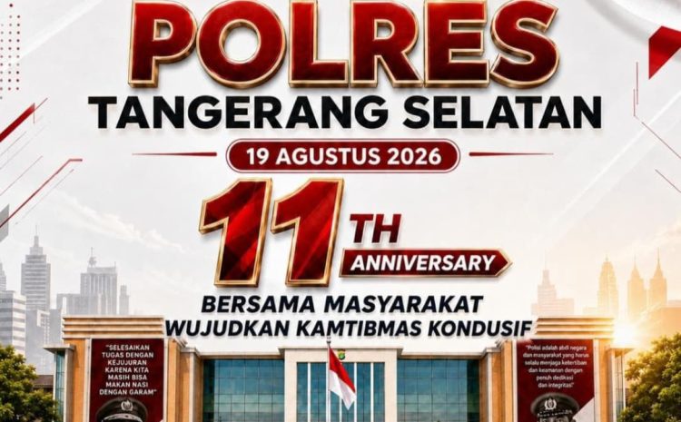  Kabiro Wartaharian Tangerang Ucapkan Selamat Hari Jadi ke-11 Polres Tangerang Selatan