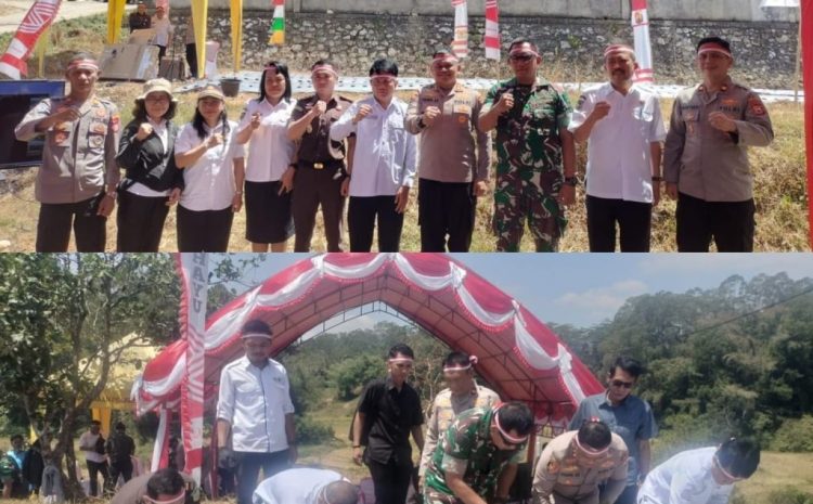  Dandim 1414/Tator Hadiri Penanaman dan Panen Raya Bawang Putih serentak di 17 Provinsi secara Virtual di Polres Toraja Utara