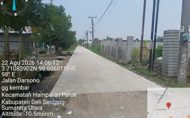  Tak Benar Mangkrak,Kontrak Perbaikan Jalan Darsono Hamparan Perak Masih Berjalan