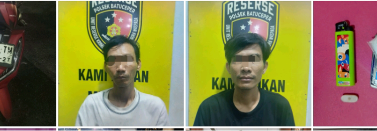  Dua Pria Diamankan Polsek Batuceper,Sabu 1,24 Gram Disembunyikan dalam Korek Api Modifikasi