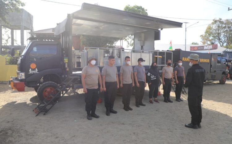  Brimob Sumut Siaga di Kaki Sinabung, Ratusan Personel Dikerahkan untuk Respons Cepat Erupsi