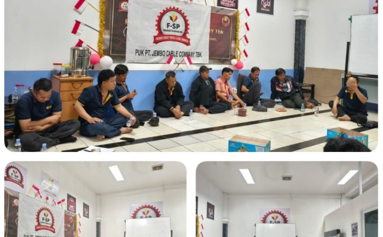  Rapat Rutin Bulanan PUK SPJCC Bahas Target Perusahaan, BPJS,dan Kesejahteraan Pekerja