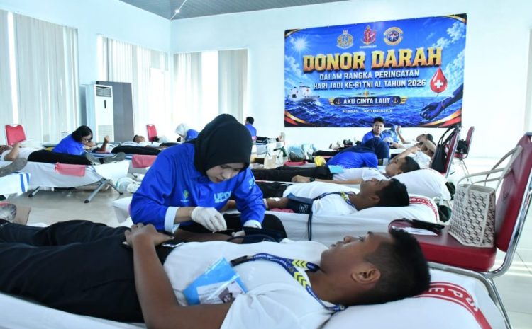  Peringati HUT ke-81 TNI AL,Kodaeral I Gelar Donor Darah untuk Bantu Ketersediaan Stok Darah
