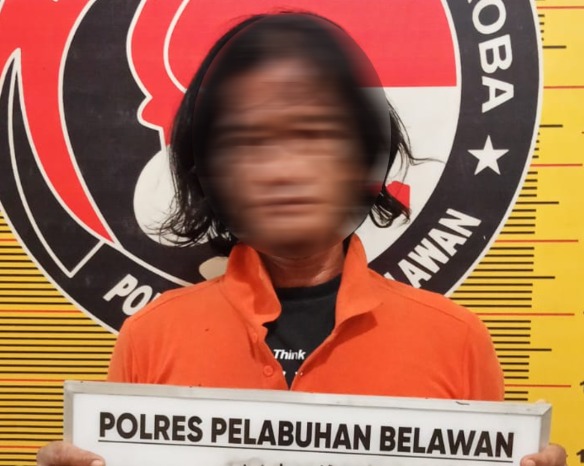  Satresnarkoba Polres Pelabuhan Belawan Tangkap Pengedar Sabu di Desa Manunggal