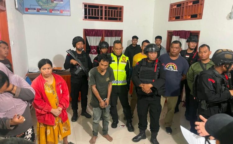  Personel Batalyon C Pelopor Bersama Polres Tapsel Amankan Pelaku Pencurian Redam Potensi Anarkis di Desa Sibio-bio