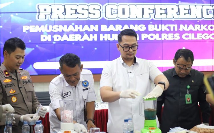  Polres Cilegon Musnahkan Ratusan Gram Sabu serta Ratusan Ekstasi dan Tembakau Sintetis