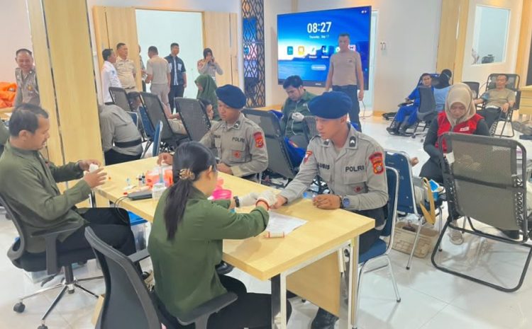  Setetes Darah untuk Kemanusiaan Generasi Muda Brimob Yon A Antusias Ikuti Aksi Donor Darah