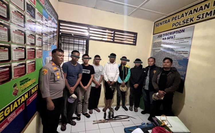  Enam Remaja Diamankan Bawa Sajam dan Molotov, Diduga Hendak Tawuran di Desa Surbakti