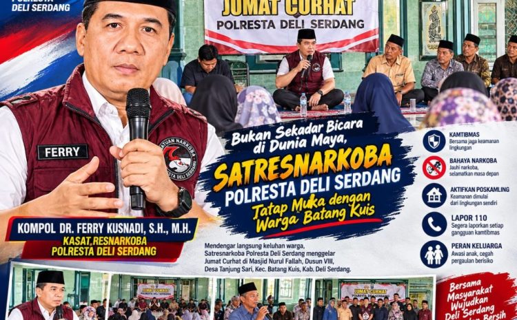  Bukan Sekadar Bicara di Dunia Maya, Satresnarkoba Polresta Deli Serdang Tatap Muka dengan Warga Batang Kuis