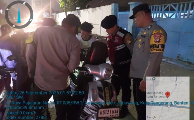  Dini Hari,Polsek Jatiuwung Gelar Razia dan Patroli Antisipasi Gangguan Kamtibmas